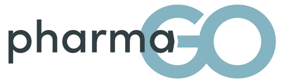 pharmaGo-Logo klar sichtbar – Reiseapotheke und Medikamenten-Set